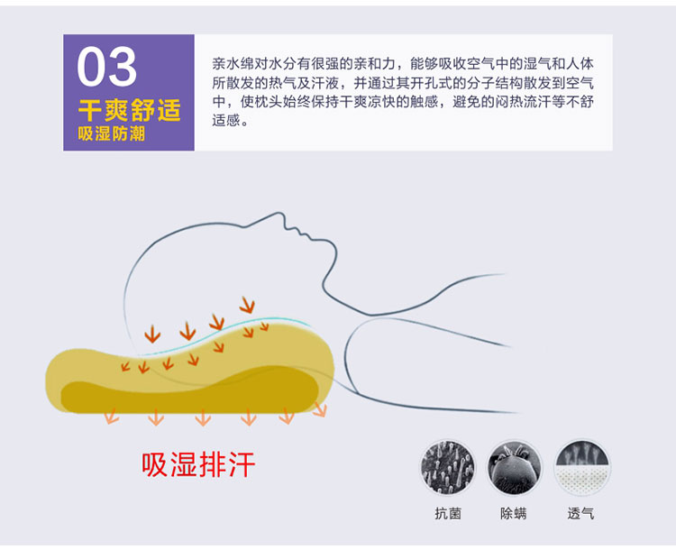 佳爽E32慢回弹记忆枕颈椎枕头健康保健枕护颈劲椎枕亲水棉大长枕
