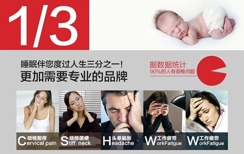 佳爽F21 按摩颗粒记忆枕头 保护颈椎护颈枕 亲水棉健康枕芯 失眠枕头