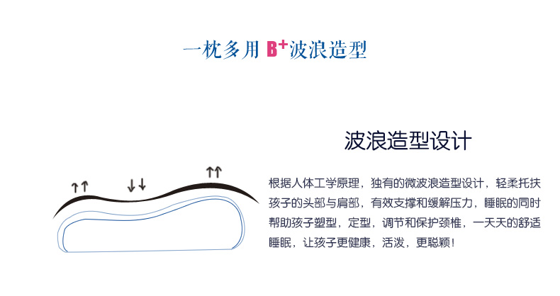 佳爽D19儿童记忆枕学生枕护颈椎失眠枕头亲水棉 保健枕慢回弹枕芯